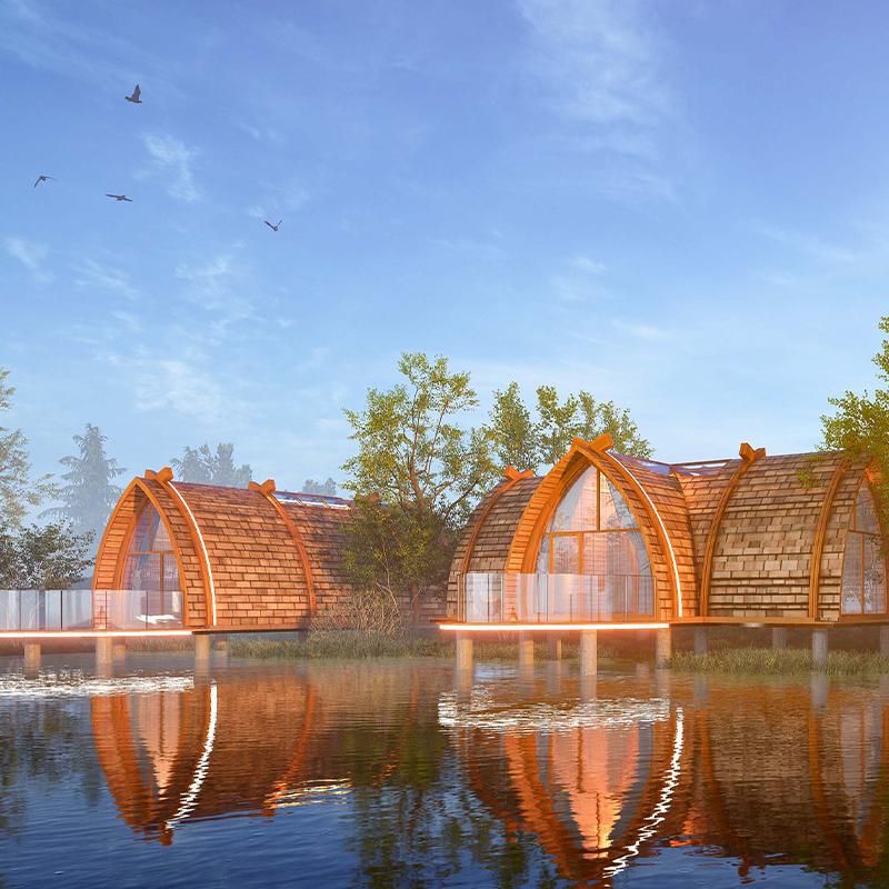 Prefabrikovaná dřevěná loděnice